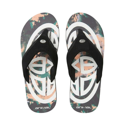 Mixed - Back - Animal Mens Jekyl Recycled Flip Flops