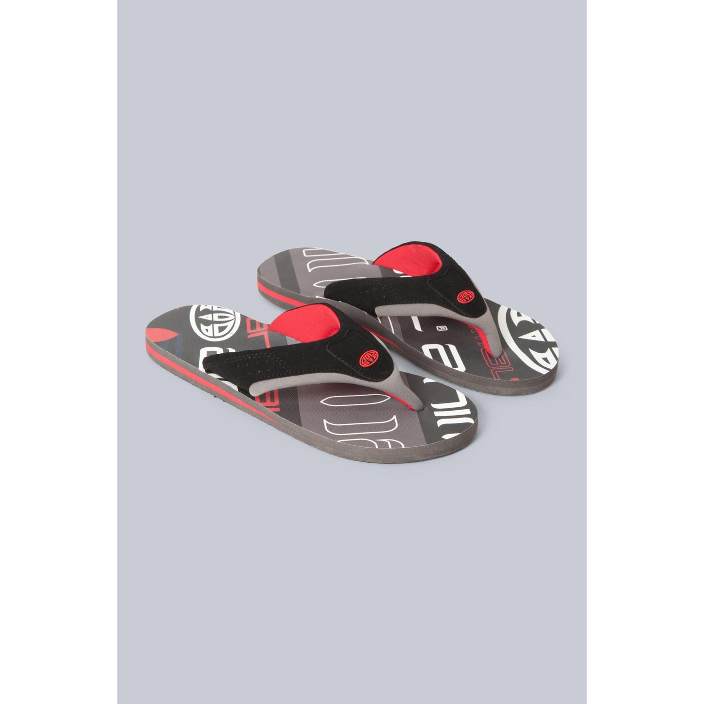 Dark Grey - Front - Animal Mens Jekyl Recycled Flip Flops