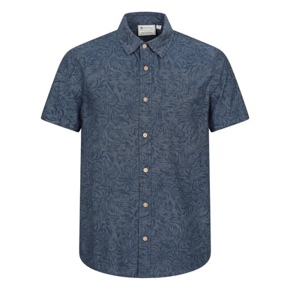 Pale Blue - Front - Mountain Warehouse Mens Tropical Short-Sleeved Shirt