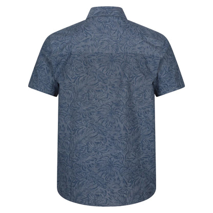 Pale Blue - Back - Mountain Warehouse Mens Tropical Short-Sleeved Shirt