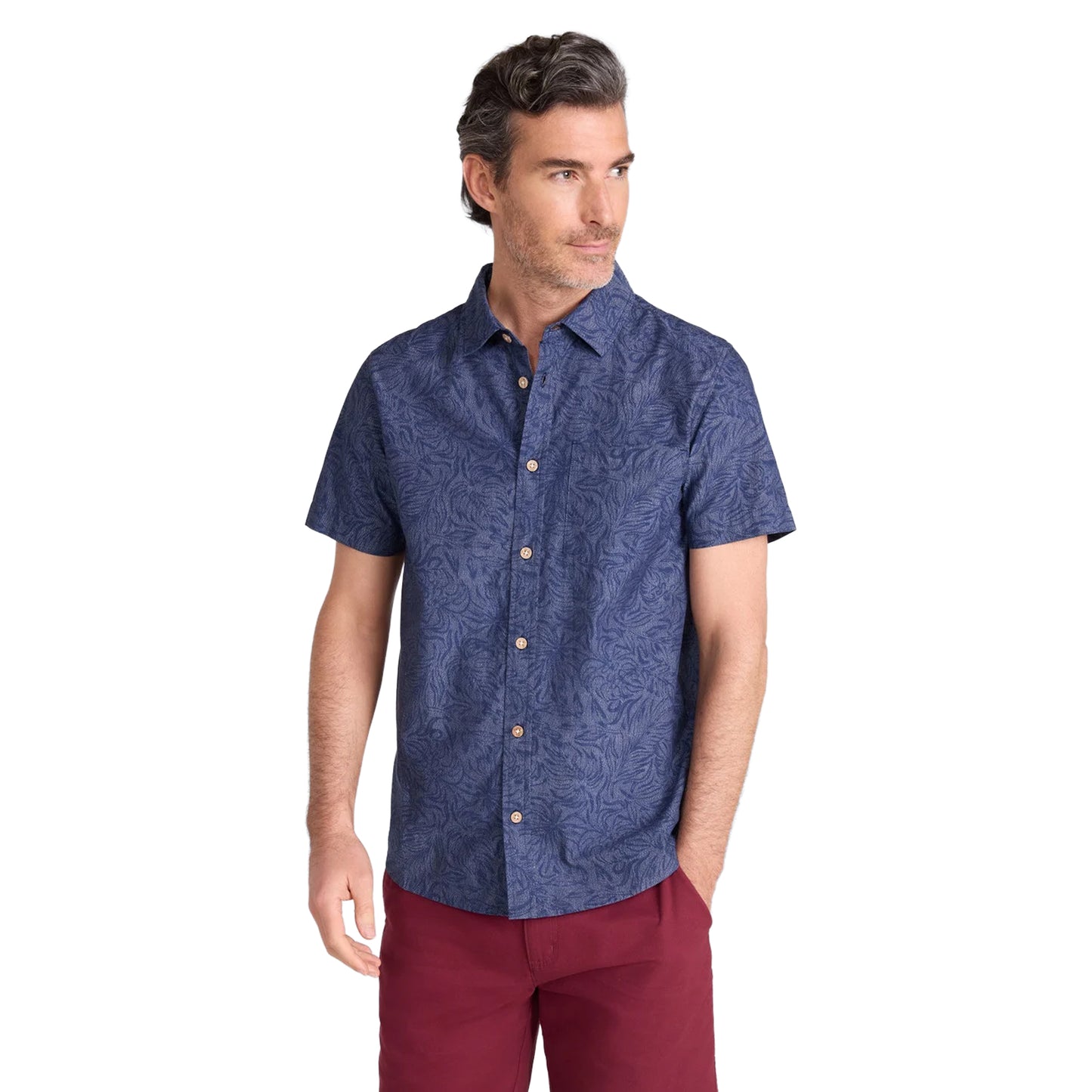 Pale Blue - Lifestyle - Mountain Warehouse Mens Tropical Short-Sleeved Shirt