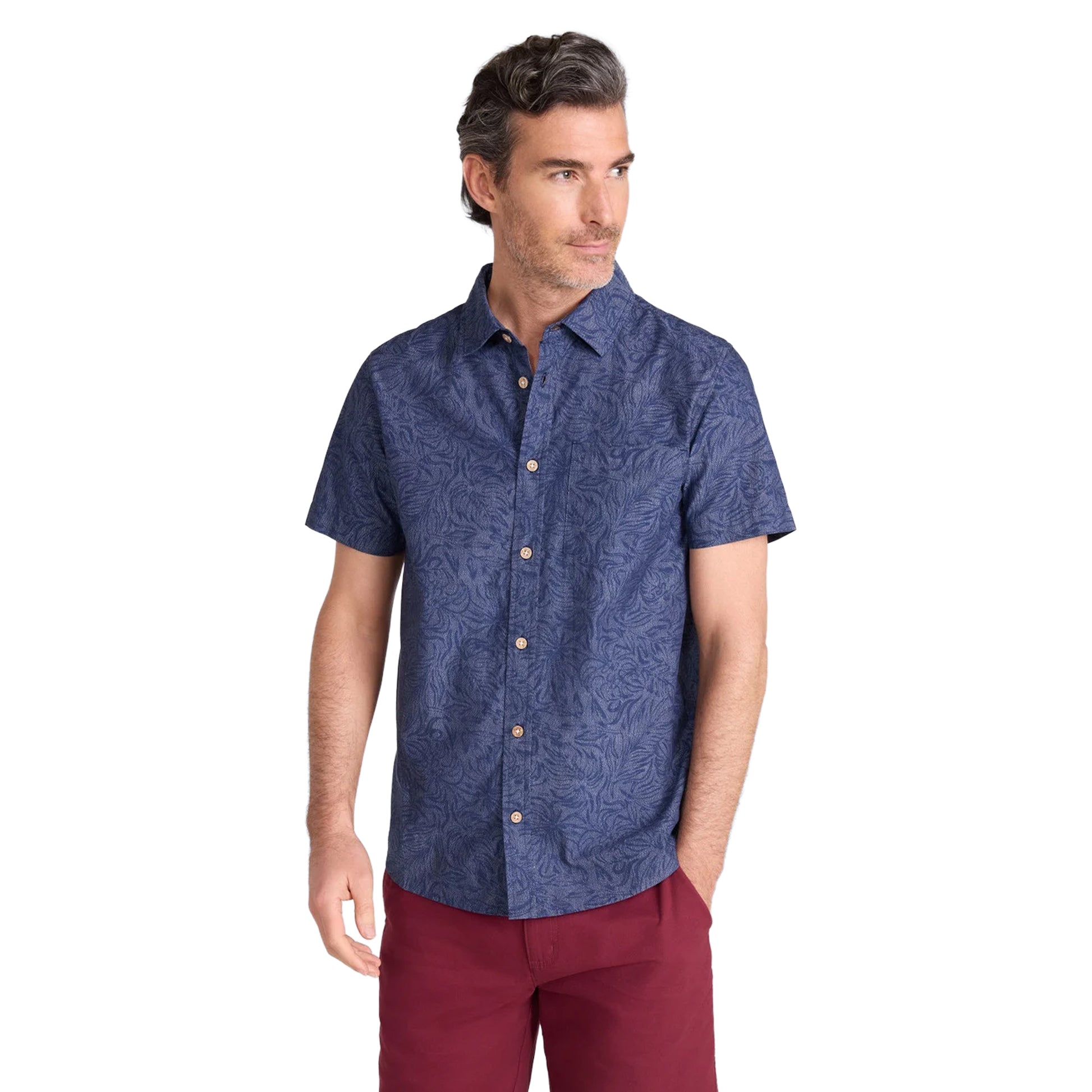 Pale Blue - Lifestyle - Mountain Warehouse Mens Tropical Short-Sleeved Shirt
