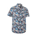 Blue - Side - Mountain Warehouse Mens Tropical Short-Sleeved Shirt