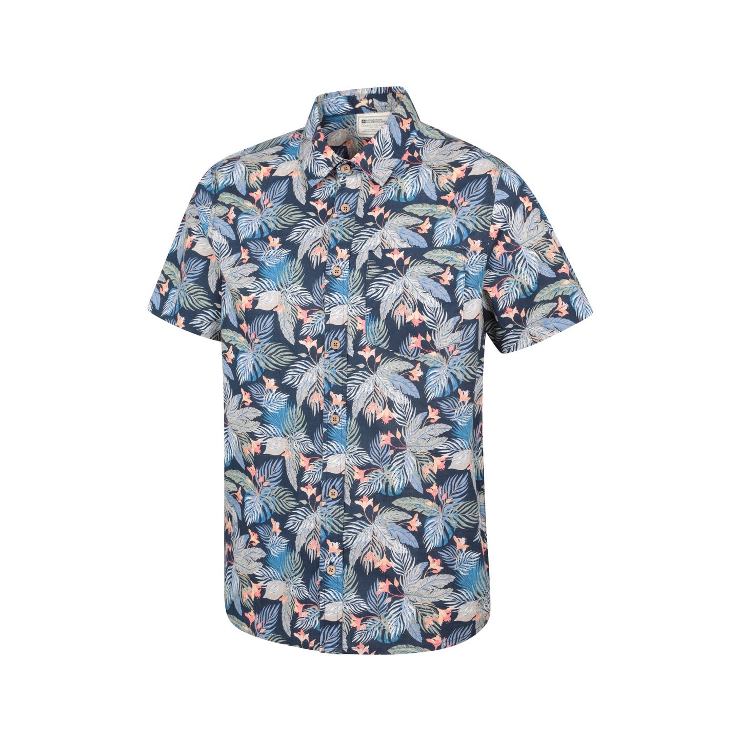 Blue - Lifestyle - Mountain Warehouse Mens Tropical Short-Sleeved Shirt