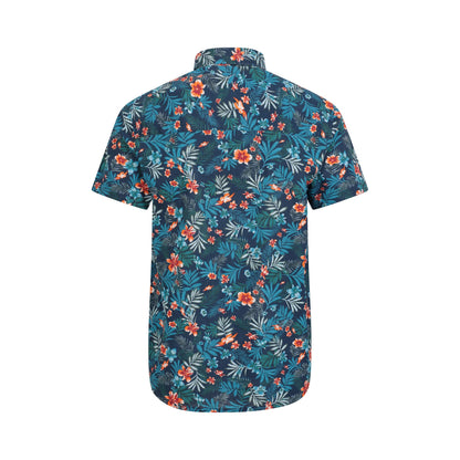 Navy - Back - Mountain Warehouse Mens Tropical Short-Sleeved Shirt