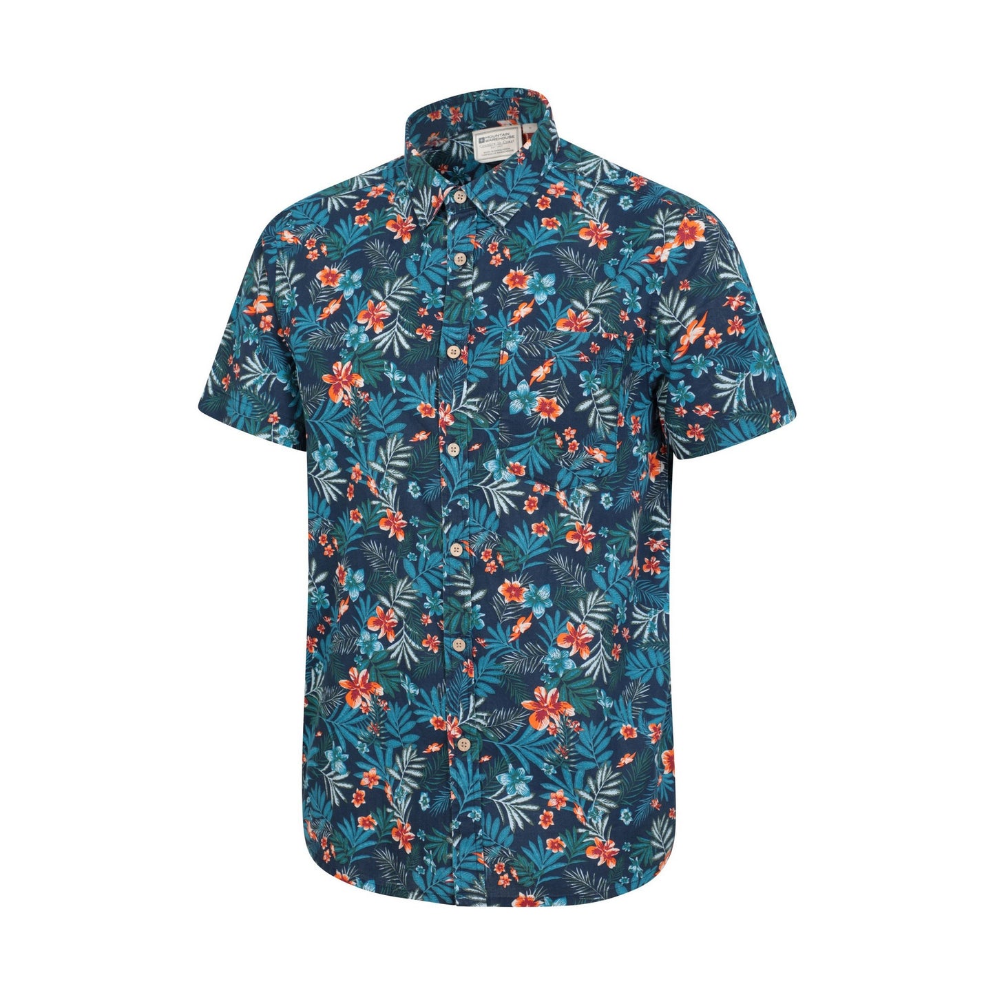 Navy - Lifestyle - Mountain Warehouse Mens Tropical Short-Sleeved Shirt