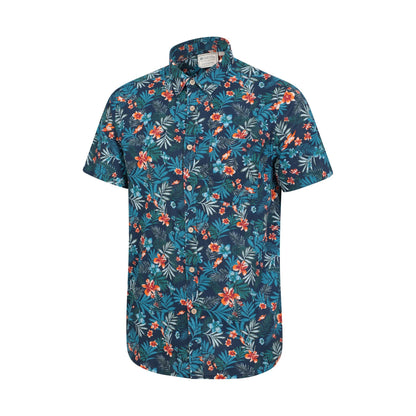 Navy - Lifestyle - Mountain Warehouse Mens Tropical Short-Sleeved Shirt