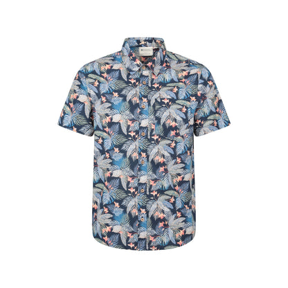 Blue - Front - Mountain Warehouse Mens Tropical Short-Sleeved Shirt