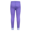 Purple - Back - Mountain Warehouse Childrens-Kids Merino Wool Base Layer Bottoms