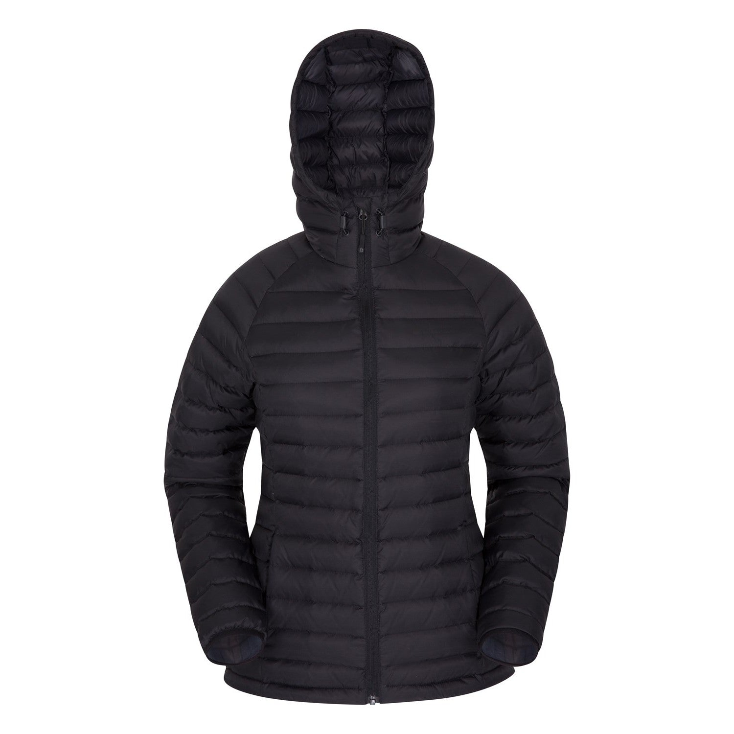 Black - Front - Mountain Warehouse Womens-Ladies Horizon Down Filled Padded Jacket