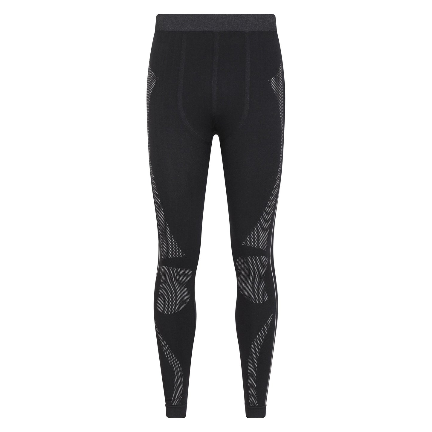 Black - Front - Mountain Warehouse Mens Quiver II Seamless Base Layer Bottoms
