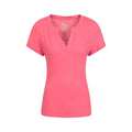 Pink - Front - Mountain Warehouse Womens-Ladies Skye Slub T-Shirt