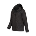 Black - Side - Mountain Warehouse Womens-Ladies Fell 3 in 1 Water Resistant Jacket