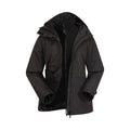 Black - Close up - Mountain Warehouse Womens-Ladies Fell 3 in 1 Water Resistant Jacket