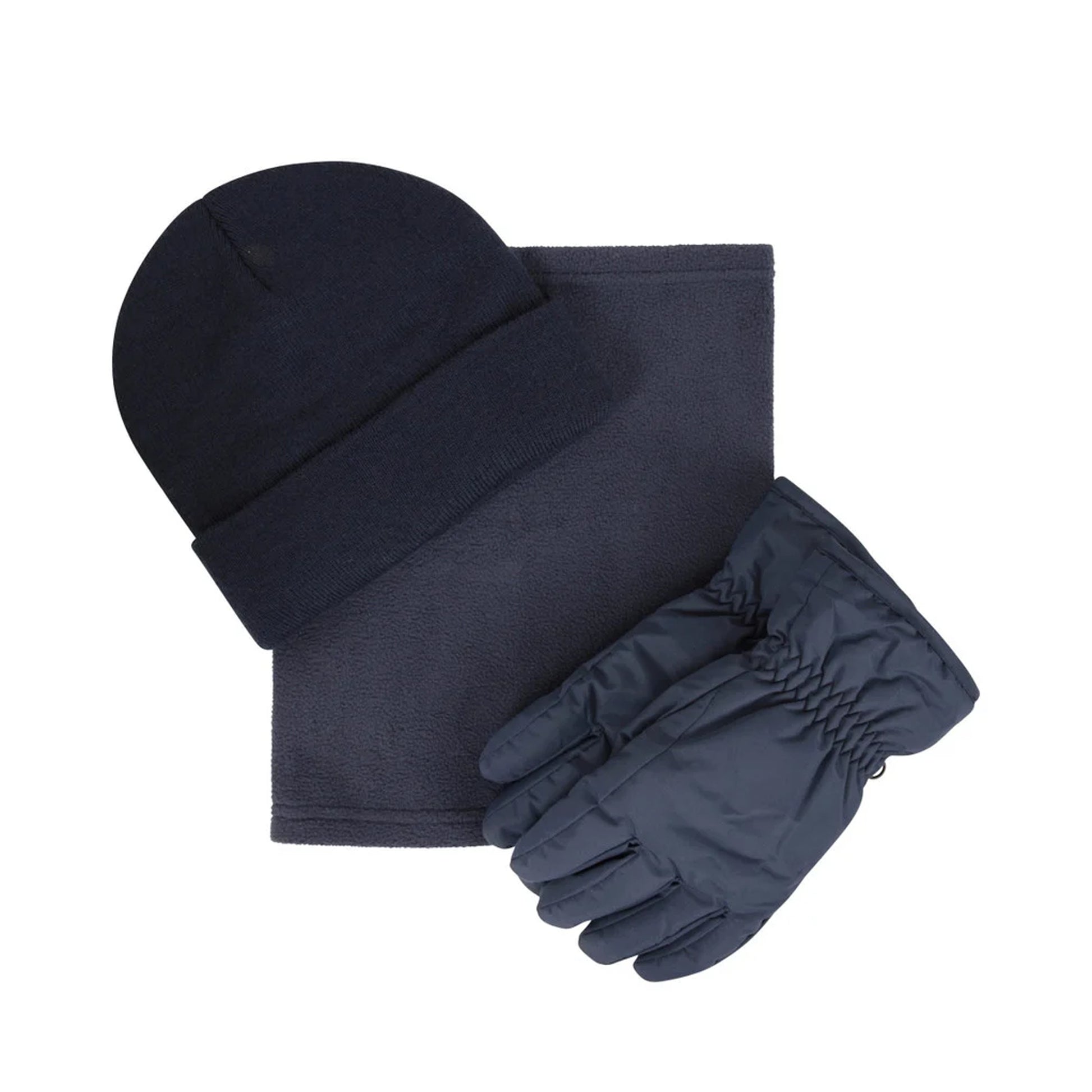 Navy - Front - Mountain Warehouse Womens-Ladies Snow Accessories Set