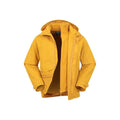 Yellow - Close up - Mountain Warehouse Mens Fell 3 in 1 Water Resistant Jacket