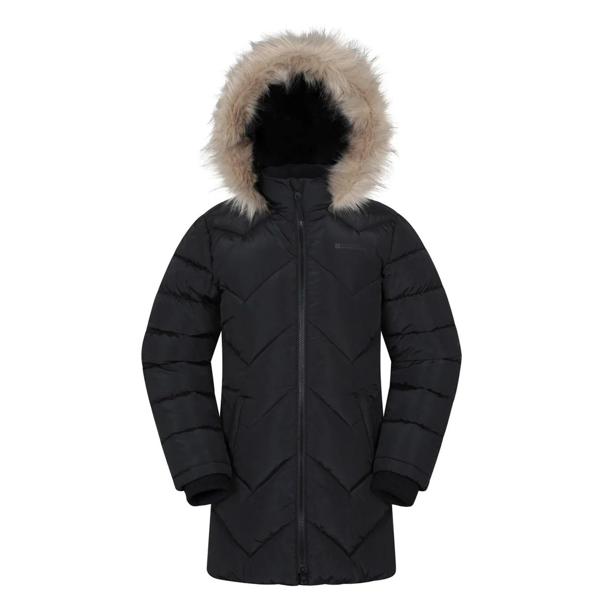 Black - Front - Mountain Warehouse Childrens-Kids Galaxy Water Resistant Padded Jacket