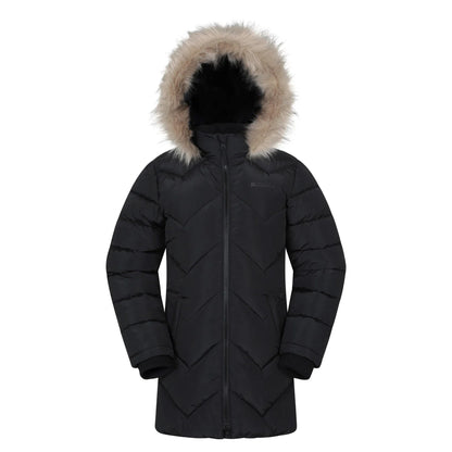 Black - Front - Mountain Warehouse Childrens-Kids Galaxy Water Resistant Padded Jacket