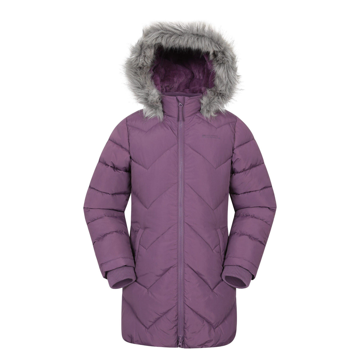 Dark Purple - Front - Mountain Warehouse Childrens-Kids Galaxy Water Resistant Padded Jacket