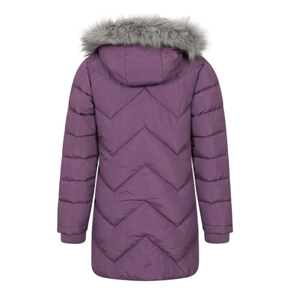 Dark Purple - Back - Mountain Warehouse Childrens-Kids Galaxy Water Resistant Padded Jacket