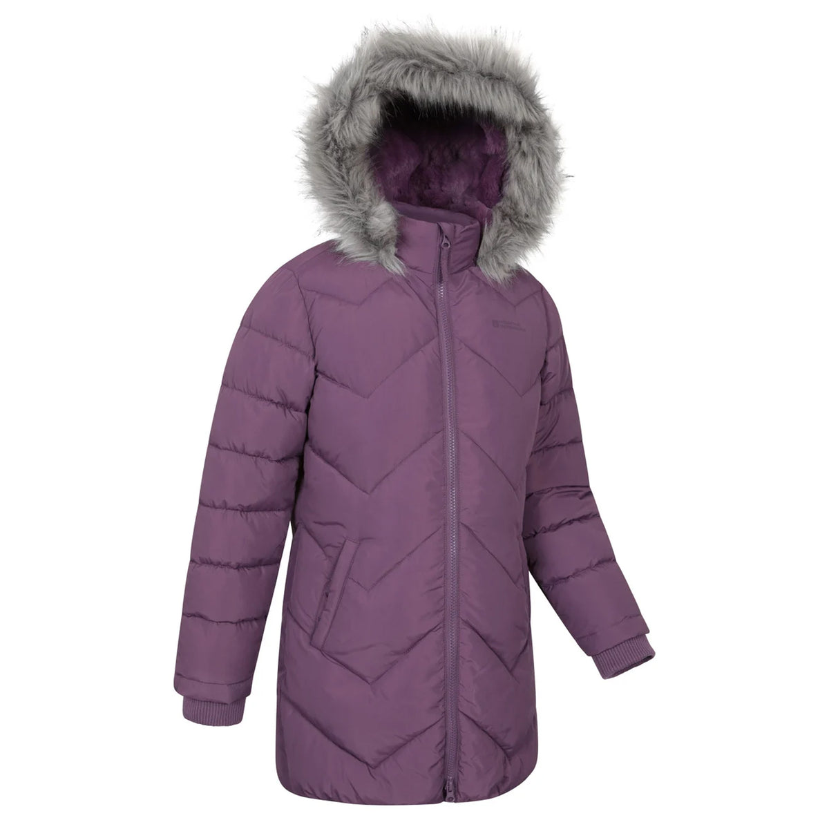 Dark Purple - Lifestyle - Mountain Warehouse Childrens-Kids Galaxy Water Resistant Padded Jacket