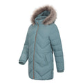 Teal - Side - Mountain Warehouse Childrens-Kids Galaxy Water Resistant Padded Jacket