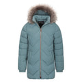 Teal - Pack Shot - Mountain Warehouse Childrens-Kids Galaxy Water Resistant Padded Jacket