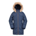 Navy - Front - Mountain Warehouse Childrens-Kids Galaxy Water Resistant Padded Jacket