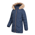 Navy - Side - Mountain Warehouse Childrens-Kids Galaxy Water Resistant Padded Jacket