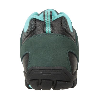 Dark Grey-Petrol - Back - Mountain Warehouse Womens-Ladies Outdoor II Suede Walking Shoes