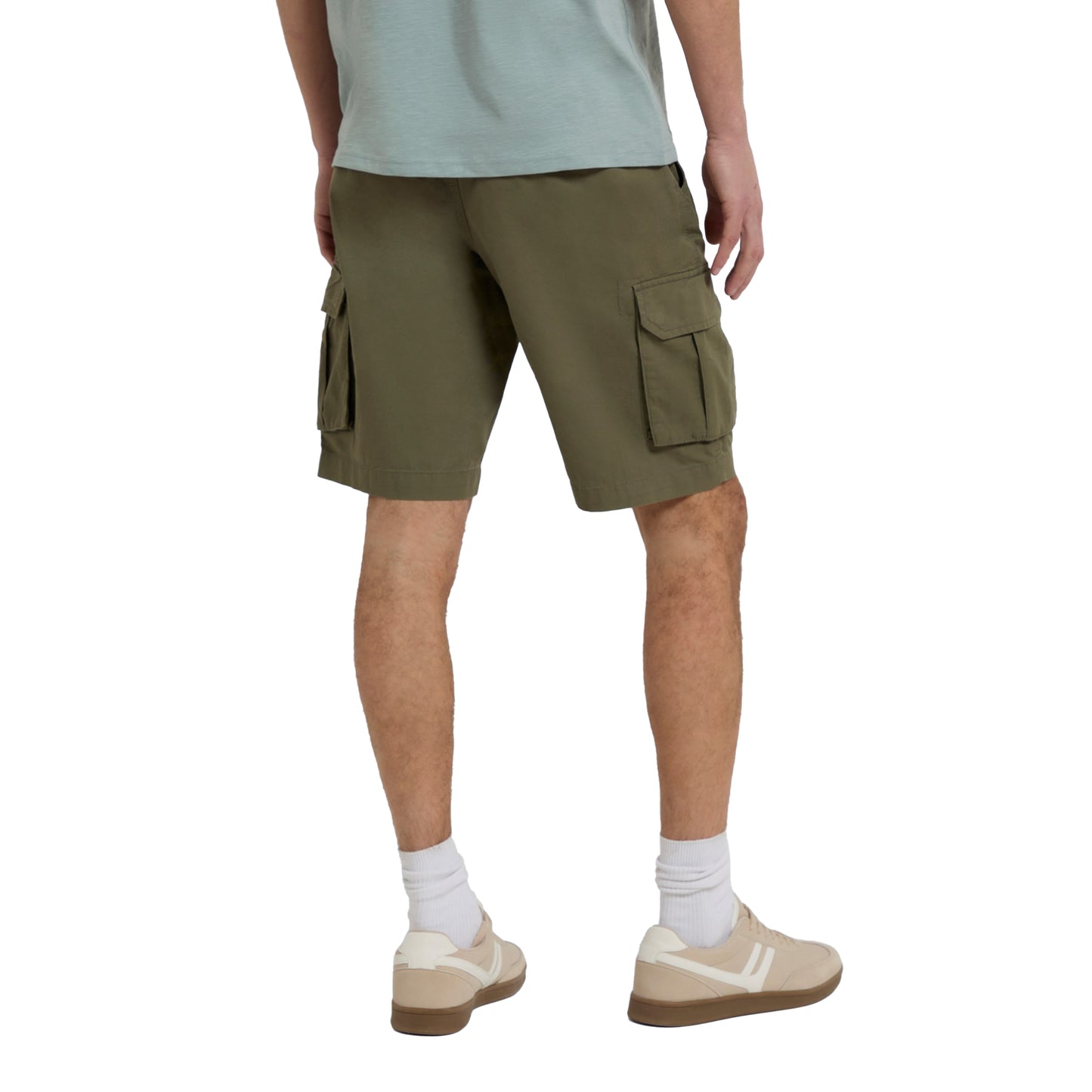 Green - Back - Animal Mens Haze Organic Cargo Shorts