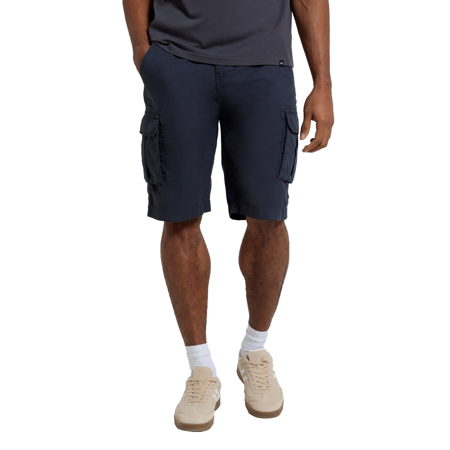 Navy - Front - Animal Mens Haze Organic Cargo Shorts