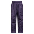 Purple - Front - Mountain Warehouse Childrens-Kids Spray II Waterproof Over Trousers
