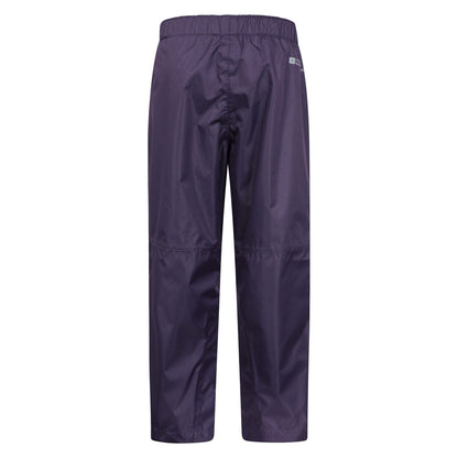 Purple - Back - Mountain Warehouse Childrens-Kids Spray II Waterproof Over Trousers