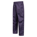 Purple - Side - Mountain Warehouse Childrens-Kids Spray II Waterproof Over Trousers