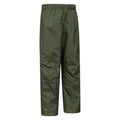 Khaki Green - Lifestyle - Mountain Warehouse Childrens-Kids Spray II Waterproof Over Trousers