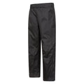 Black - Side - Mountain Warehouse Childrens-Kids Spray II Waterproof Over Trousers