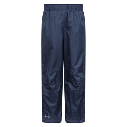 Navy - Front - Mountain Warehouse Childrens-Kids Spray II Waterproof Over Trousers