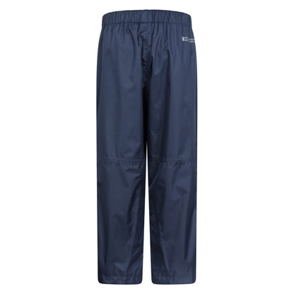 Navy - Back - Mountain Warehouse Childrens-Kids Spray II Waterproof Over Trousers