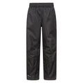 Black - Front - Mountain Warehouse Childrens-Kids Spray II Waterproof Over Trousers
