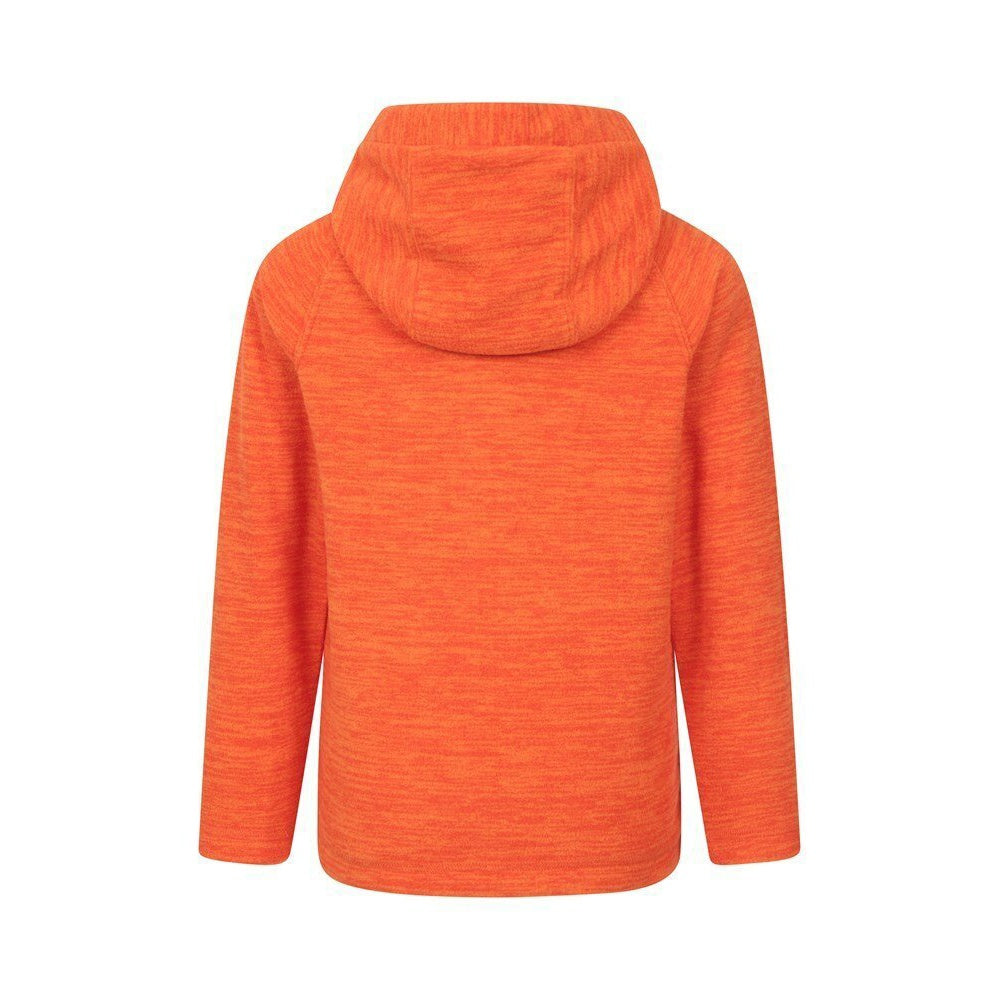 Orange - Back - Mountain Warehouse Childrens-Kids Snowdonia Microfleece Full Zip Hoodie