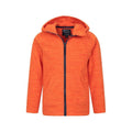 Orange - Pack Shot - Mountain Warehouse Childrens-Kids Snowdonia Microfleece Full Zip Hoodie