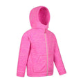 Bright Pink - Lifestyle - Mountain Warehouse Childrens-Kids Snowdonia Microfleece Full Zip Hoodie