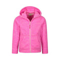 Bright Pink - Pack Shot - Mountain Warehouse Childrens-Kids Snowdonia Microfleece Full Zip Hoodie