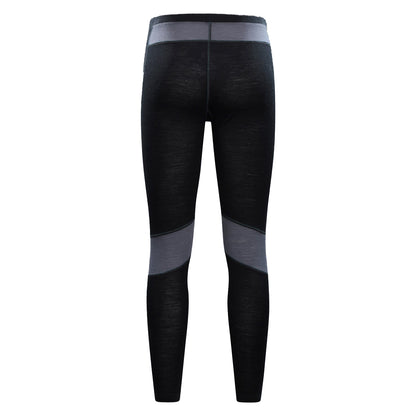 Black - Back - Mountain Warehouse Mens Ultra Merino Wool Thermal Bottoms