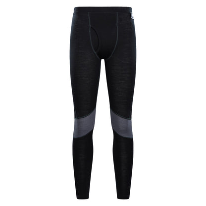 Black - Front - Mountain Warehouse Mens Ultra Merino Wool Thermal Bottoms