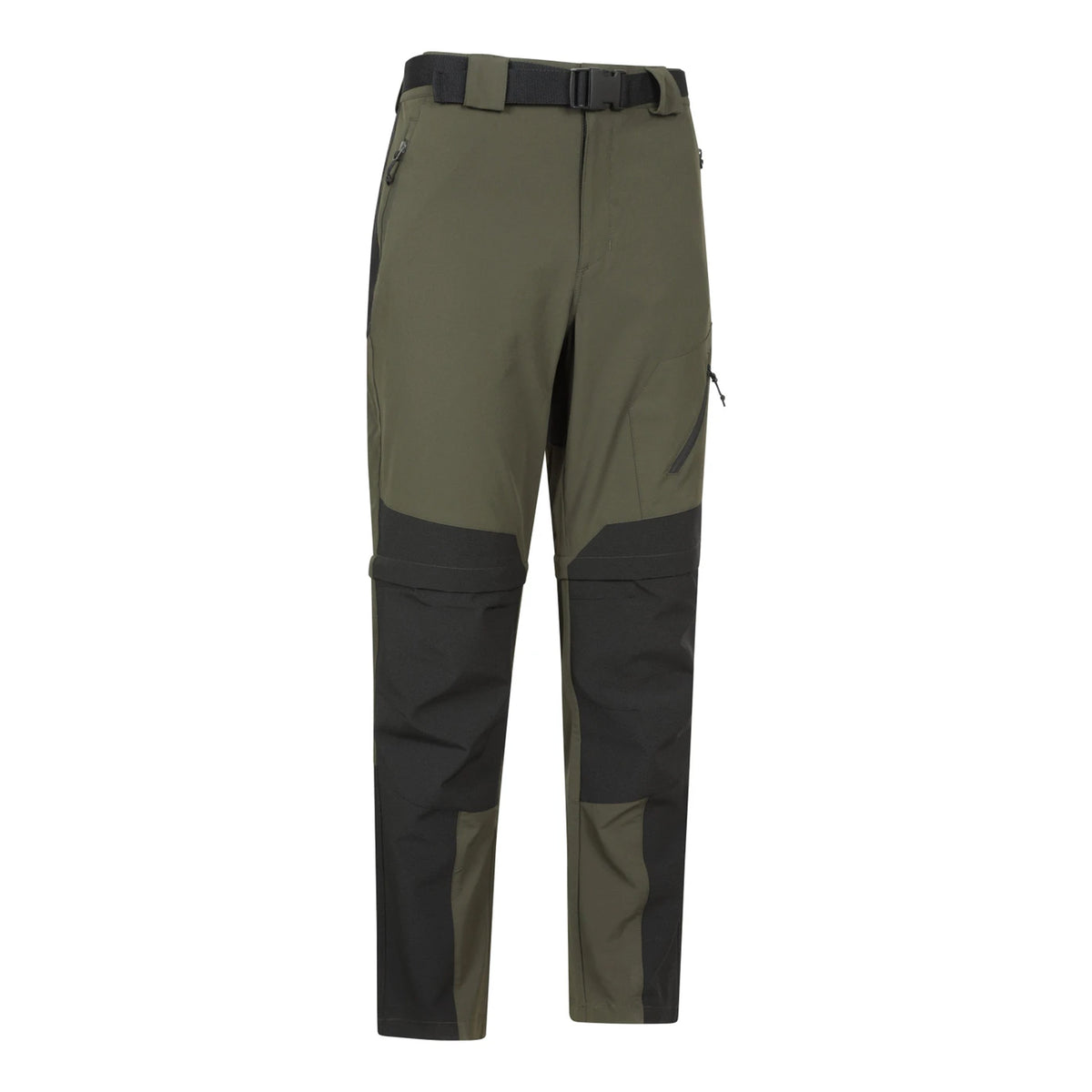 Green - Side - Mountain Warehouse Mens Forest Convertible Hiking Trousers