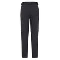 Black - Back - Mountain Warehouse Mens Forest Convertible Hiking Trousers