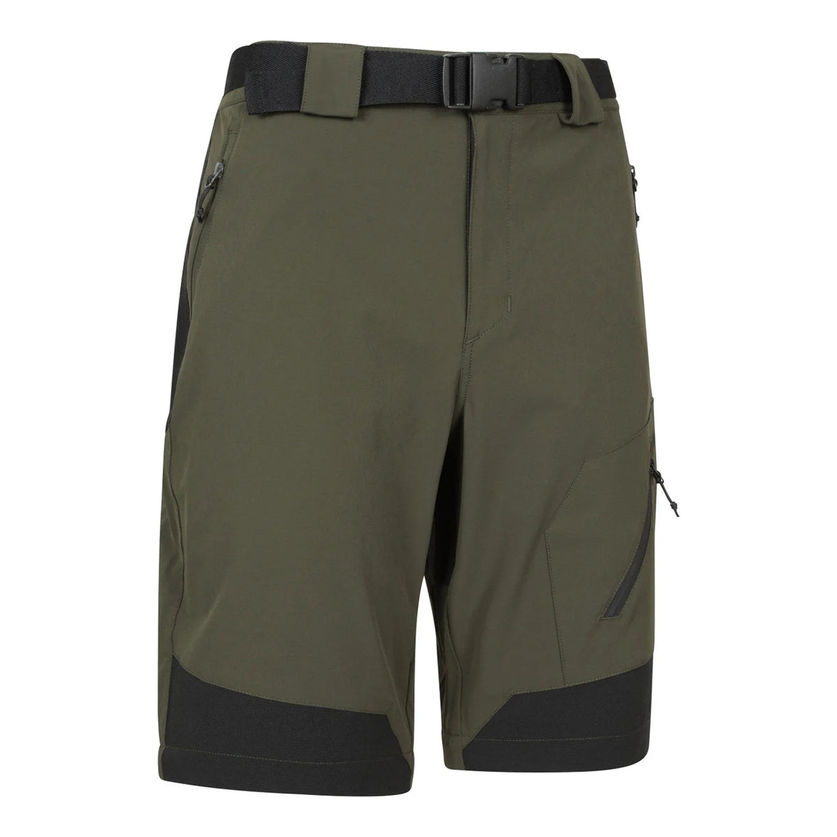Green - Close up - Mountain Warehouse Mens Forest Convertible Hiking Trousers