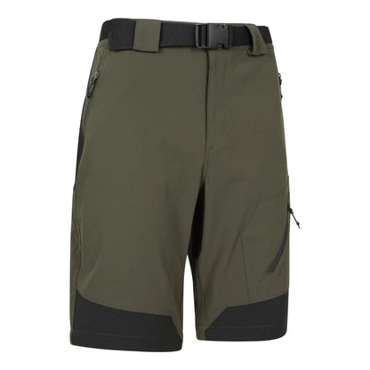 Green - Close up - Mountain Warehouse Mens Forest Convertible Hiking Trousers